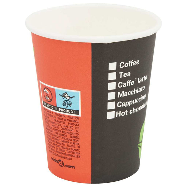 vidaXL Paper Cups with Lids 1000 pcs. 8oz 240ml
