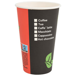 vidaXL Paper Cups with Lids 1000 pcs. 16oz 400ml