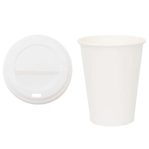 vidaXL Paper Cups with Lids 1000 pcs. 12oz 300ml