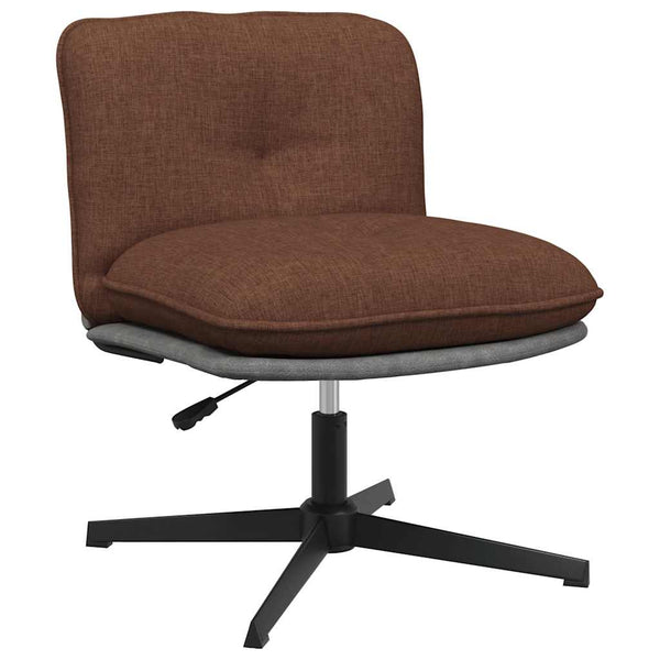 vidaXL Swivel Office Chair Brown Fabric