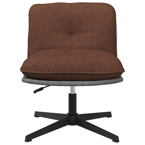 vidaXL Swivel Office Chair Brown Fabric