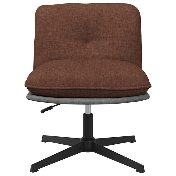 vidaXL Swivel Office Chair Brown Fabric