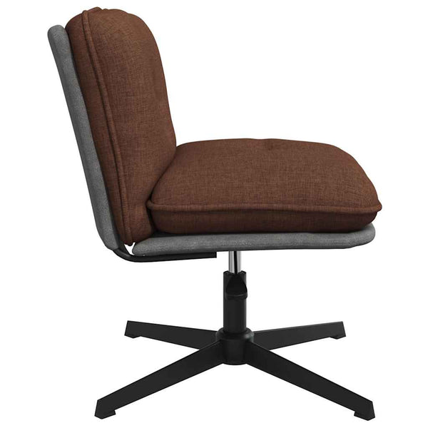 vidaXL Swivel Office Chair Brown Fabric