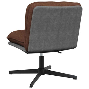 vidaXL Swivel Office Chair Brown Fabric