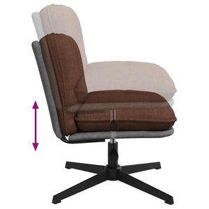 vidaXL Swivel Office Chair Brown Fabric