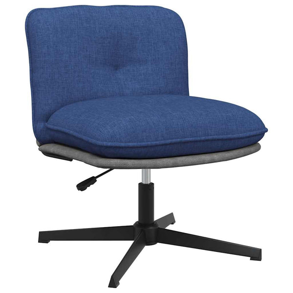 vidaXL Swivel Office Chair Blue Fabric
