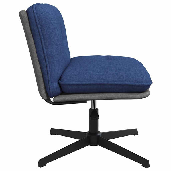 vidaXL Swivel Office Chair Blue Fabric