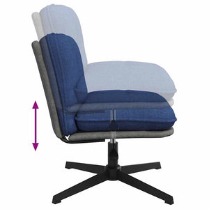 vidaXL Swivel Office Chair Blue Fabric