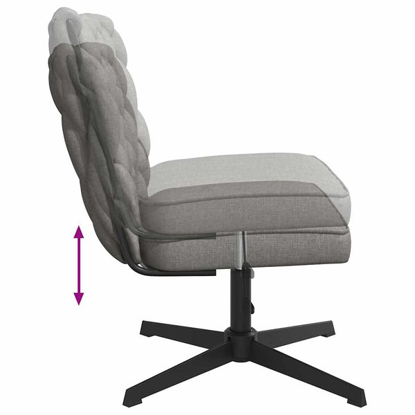 vidaXL Swivel Office Chair Light Gray Fabric