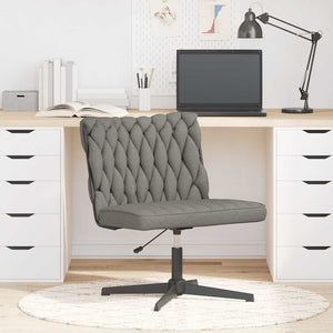 vidaXL Swivel Office Chair Light Gray Fabric