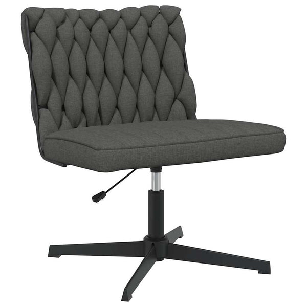 vidaXL Swivel Office Chair Dark Grey Fabric