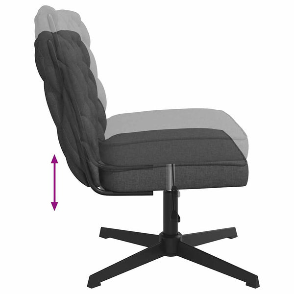 vidaXL Swivel Office Chair Dark Grey Fabric