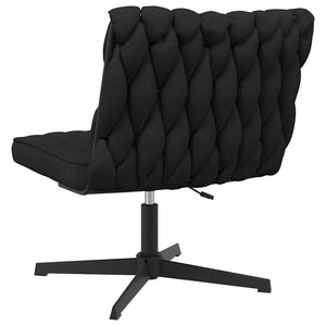 vidaXL Swivel Office Chair Black Fabric