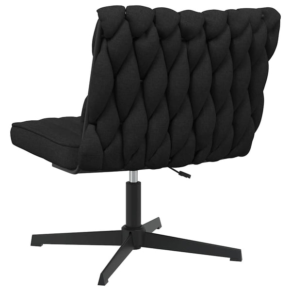 vidaXL Swivel Office Chair Black Fabric