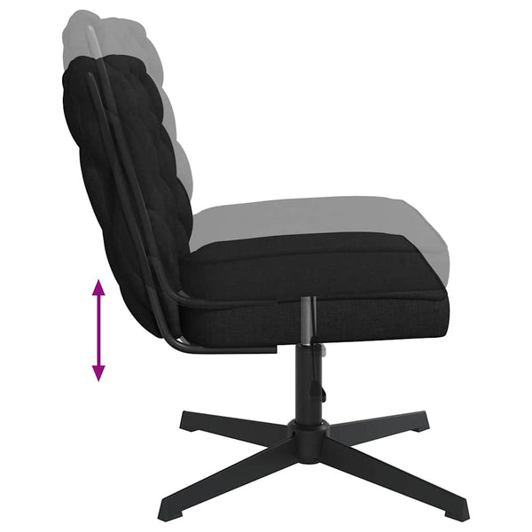 vidaXL Swivel Office Chair Black Fabric