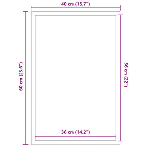 vidaXL Doormat Grey 40x60 cm
