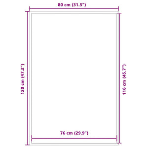 vidaXL Doormat Grey 80x120 cm