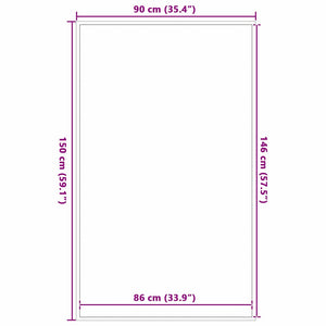 vidaXL Door Mat Gray 90x150 cm