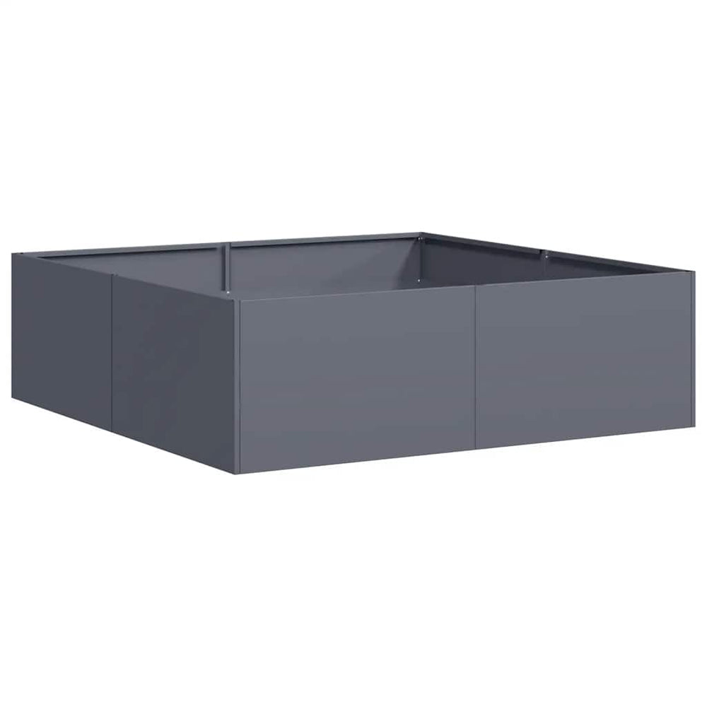 Anthrazit Pflanzkübel 100x100x30 cm Stahl