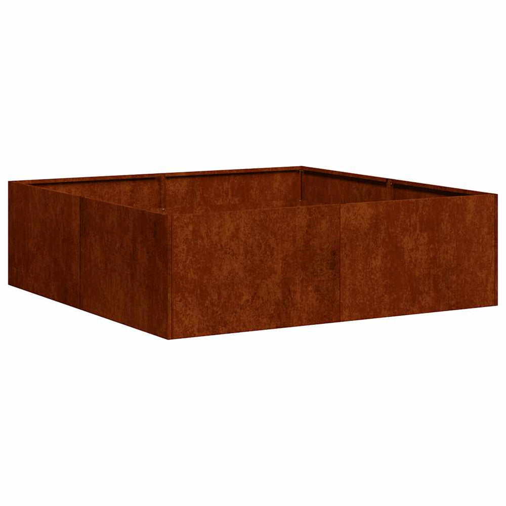 Rostiger Pflanzkübel 100x100x30 cm