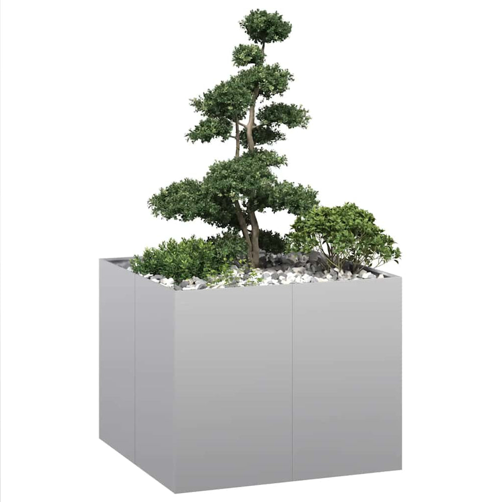 vidaXL Planter 100x100x80 cm Galvanized Steel