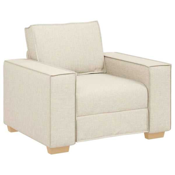 vidaXL Sofa Set 3 pcs Beige 220 x 80 x 84 cm Linen Blend Fabric