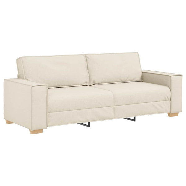 vidaXL Sofa Set 3 pcs Beige 220 x 80 x 84 cm Linen Blend Fabric