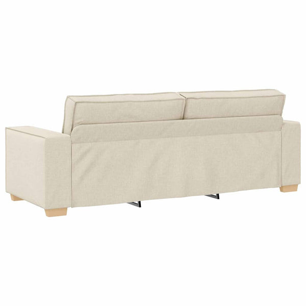 vidaXL Sofa Set 3 pcs Beige 220 x 80 x 84 cm Linen Blend Fabric