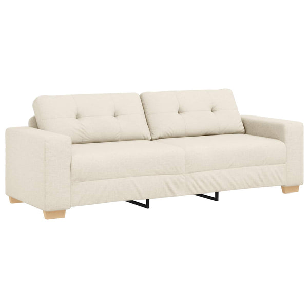vidaXL 3-Piece Sofa Beige 221 x 80 x 80 cm Linen Blend Fabric