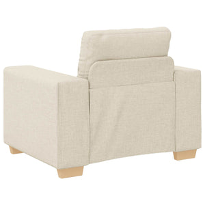 vidaXL 3-Piece Sofa Beige 221 x 80 x 80 cm Linen Blend Fabric