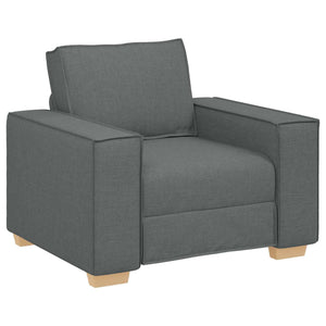 vidaXL 3-Seater Sofa Dark Grey 220 x 80 x 84 cm Linen Blend