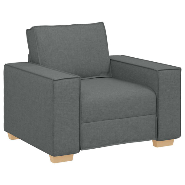 vidaXL 3-Seater Sofa Dark Grey 220 x 80 x 84 cm Linen Blend