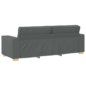 vidaXL 3-Seater Sofa Dark Grey 220 x 80 x 84 cm Linen Blend