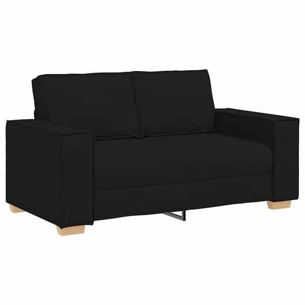 vidaXL 3-piece Sofa Black 220 x 80 x 84 cm Linen Blend Fabric