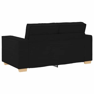 vidaXL 3-piece Sofa Black 220 x 80 x 84 cm Linen Blend Fabric