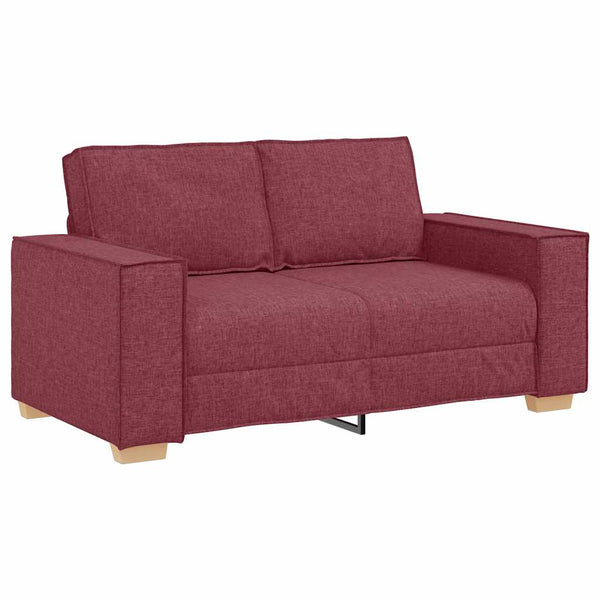 vidaXL Sofa 3 Seater Wine Red 220 x 80 x 84 cm Linen Blend