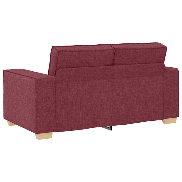 vidaXL Sofa 3 Seater Wine Red 220 x 80 x 84 cm Linen Blend