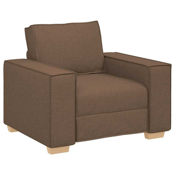 vidaXL 3-Piece Sofa Brown 220 x 80 x 84 cm Linen Blend Fabric