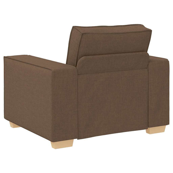 vidaXL 3-Piece Sofa Brown 220 x 80 x 84 cm Linen Blend Fabric