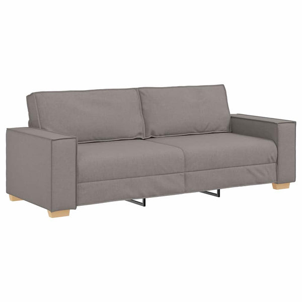 vidaXL Sofa 3 pcs Taupe 220 x 80 x 84 cm Linen Blend Fabric