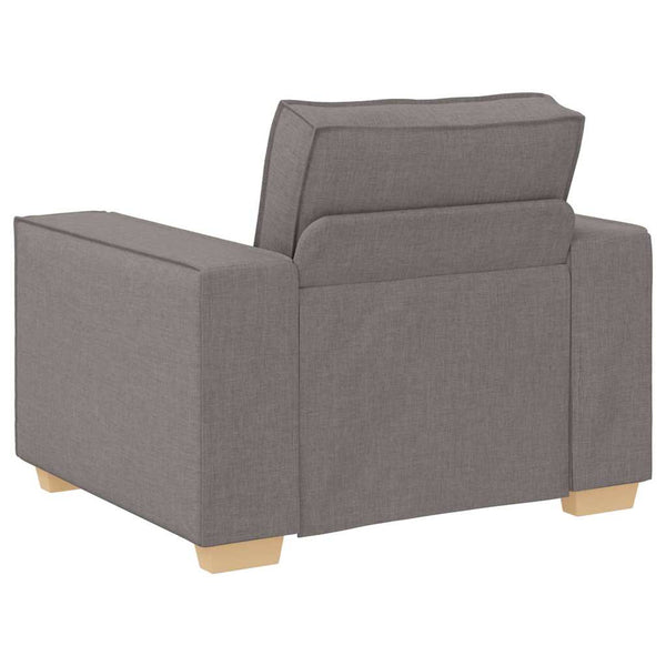 vidaXL Sofa 3 pcs Taupe 220 x 80 x 84 cm Linen Blend Fabric