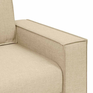 vidaXL Sofa 3 pcs Cream 220 x 80 x 84 cm Linen Blend