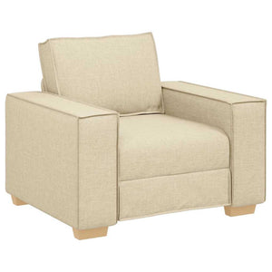 vidaXL Sofa 3 pcs Cream 220 x 80 x 84 cm Linen Blend