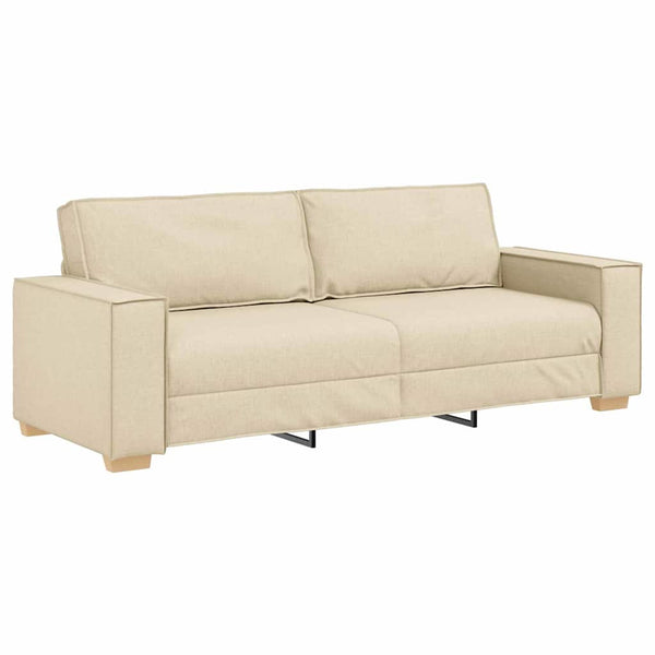 vidaXL Sofa 3 pcs Cream 220 x 80 x 84 cm Linen Blend