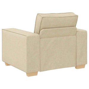 vidaXL Sofa 3 pcs Cream 220 x 80 x 84 cm Linen Blend