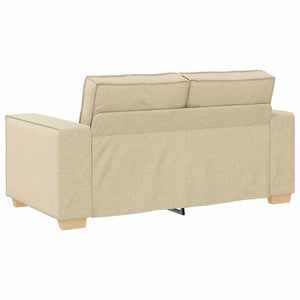 vidaXL Sofa 3 pcs Cream 220 x 80 x 84 cm Linen Blend