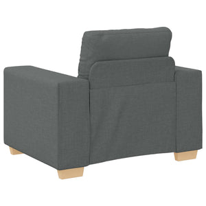 vidaXL 3-Seater Sofa Dark Grey 221 x 80 x 80 cm Linen Blend