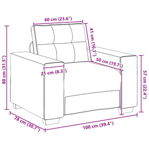 vidaXL 3-Seater Sofa Dark Grey 221 x 80 x 80 cm Linen Blend