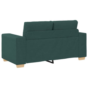 vidaXL 3-Piece Sofa Dark Green 221 x 80 x 80 cm Linen Blend