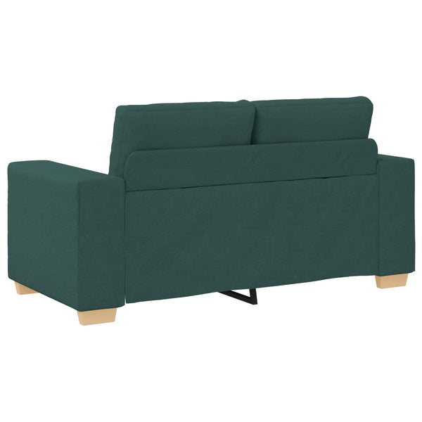 vidaXL 3-Piece Sofa Dark Green 221 x 80 x 80 cm Linen Blend